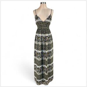 Sheri Martin Vintage Deadstock Floral Long 80's Boho Maxi Dress New NWT Size 8